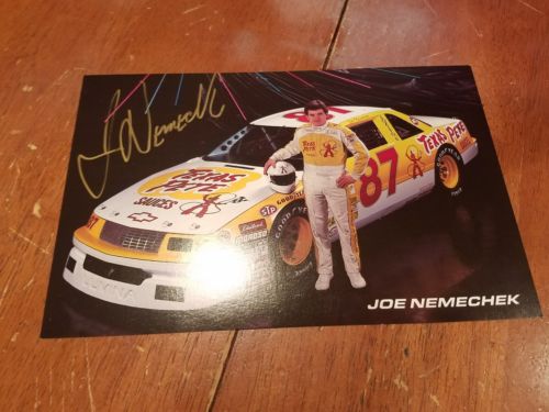 Joe Nemechek Autographed NASCAR Hero Post Card Photo