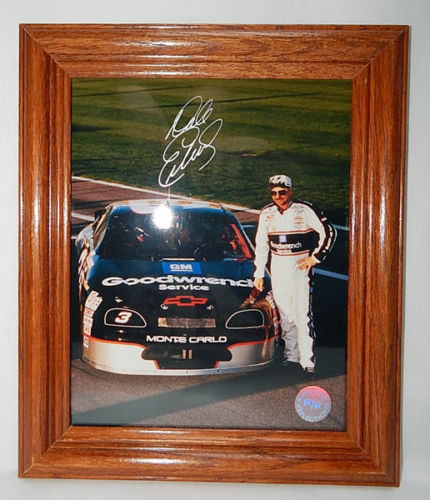 VERY NICE DALE EARNHARDT, SR. AUTOGRAPHED 8 X 10 PHOTO-RACING REFLECTIONS