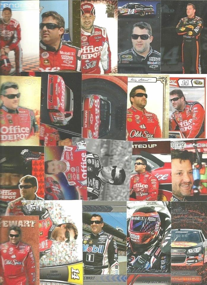 LOT OF 20 DIFFERENT NASCAR TONY STEWART RACING CARDS