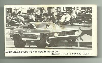 Vintage 1971 Fleer Stick Shift Danny Ongais Race Card Fair Rare
