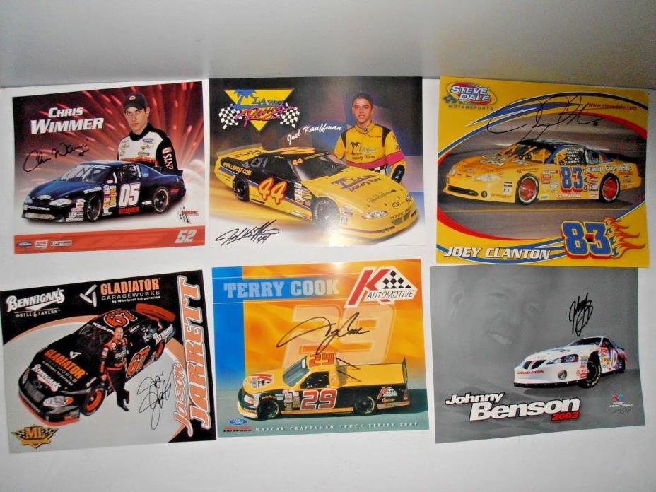 Lot of 32 AUTOGRAPHED American Speed Association Racing 2002 Large PHOTO CARDs