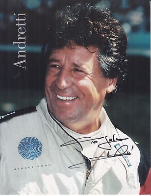 Mario Andretti Signed Photo Card