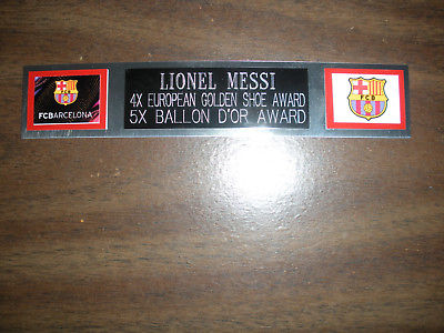 LIONEL MESSI (SOCCER) NAMEPLATE FOR SIGNED BALL CASE/JERSEY CASE/PHOTO