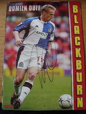 70's-2000's Autographed Magazine Picture: Blackburn Rovers - Duff, Damien. No ob