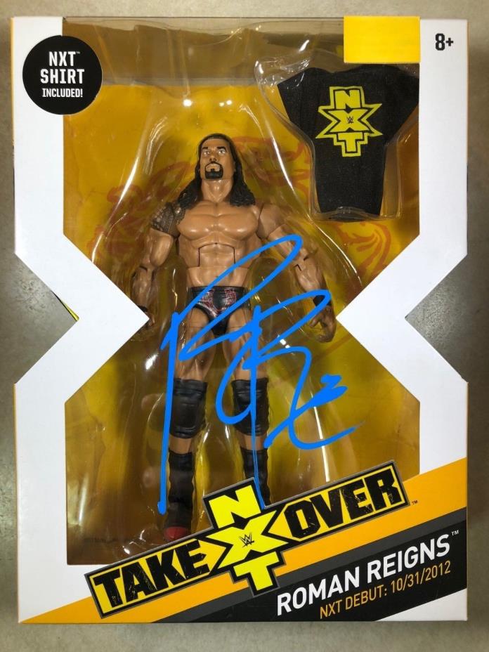 WWE NXT ROMAN REIGNS Signed Mattel NXT TAKEOVER  Action Figure Target Exclusive