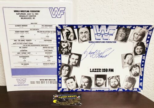 Davey Boy Smith - The British Bulldog WWF WWE Original Signed Autograph 1991 WOW