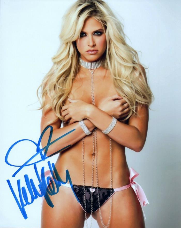 KELLY KELLY Autograph Signed 8X10 PHOTO #76 FORMER WWE DIVA  ECW MAXIM WAGS