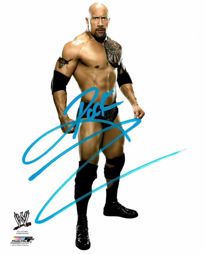 Dwayne Johnson ( The ROCK ) WWE Autographed Signed 8x10 Photo REPRINT