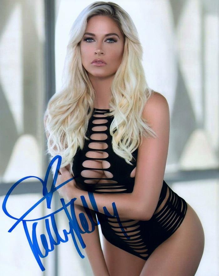 KELLY KELLY Autograph Signed 8X10 PHOTO #107 FORMER WWE DIVA  ECW MAXIM WAGS