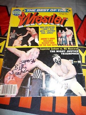 Superstar Billy Graham The Wrestler Magazine Autographed Signed WCW NWA WWE WWF