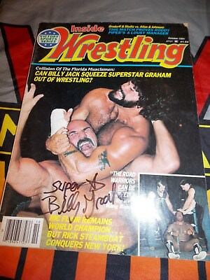 Superstar Billy Graham Inside Wrestling Magazine Autographed Signed NWA WWE WWF
