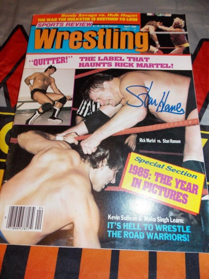 Signed Stan Hansen SR Wrestling Magazine WWE WCW NWA WWF AWA  Autograph