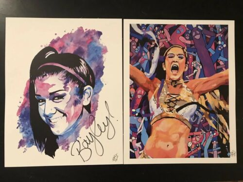 Bayley Signed WWE Rob Schamberger 11X14 Art Prints