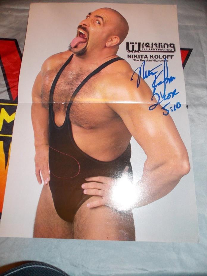 Signed Nikita Koloff 10x16 PWI Centerfold Poster Autograph WWE WCW NWA WWF AWA
