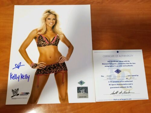 Kelly Kelly Signed 8x10 WWE Diva Photo Autographed COA BCSports