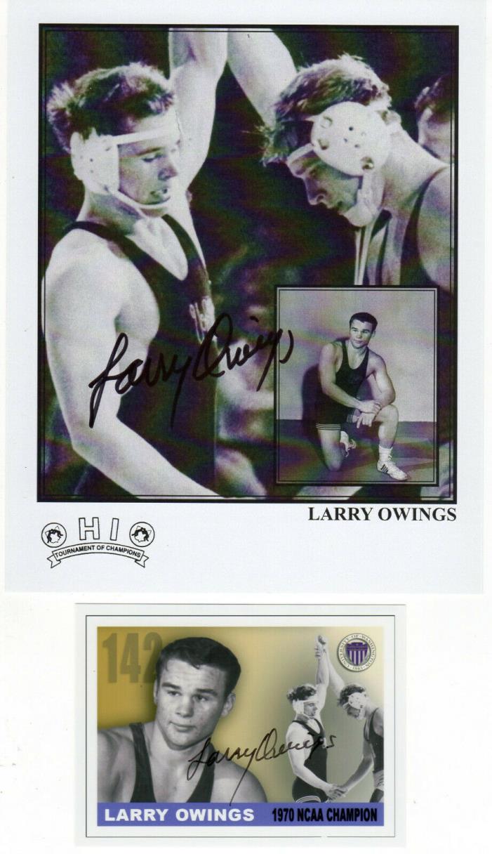 Larry Owings Washington 1970 NCAA Wrestling Champion Signed Photo