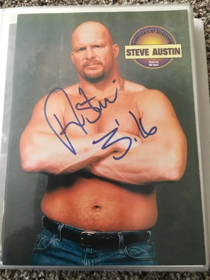 Stone Cold Steve Austin Signed Autographed Magazine Page Photo WWE