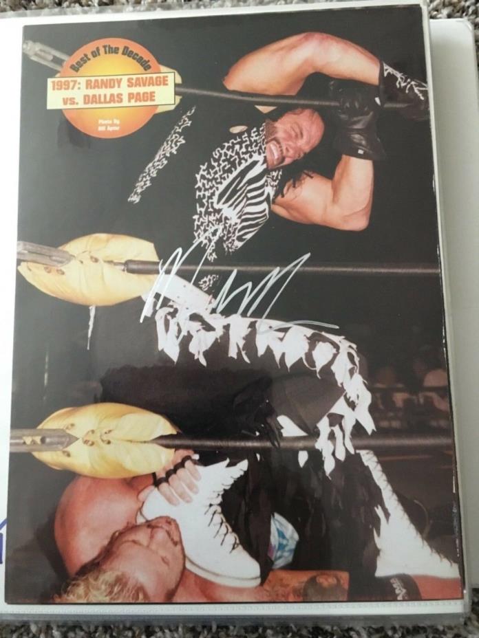 Macho Man Randy Savage Signed Autographed Magazine Page Photo WWE WCW