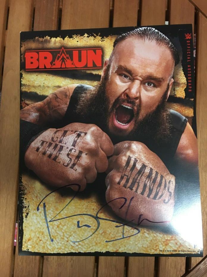 Braun Strowman WWE Autographed 11x14 Poster Bundle (TShirt, Bonus) Raw SmackDown