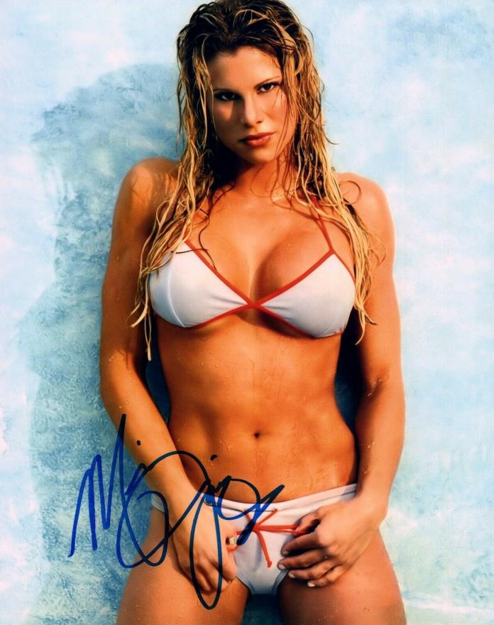 JACKIE HAAS Autograph Signed 8X10 PHOTO #14 FORMER WWE DIVA TNA KNOCKOUT FITNESS