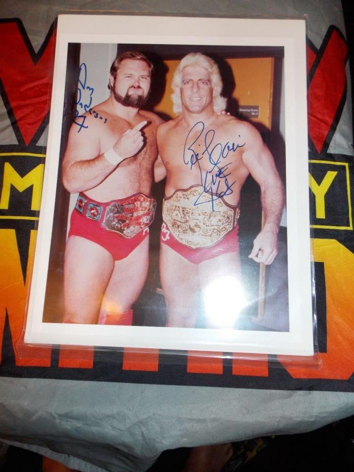 Ric Flair & Arn Anderson Signed WWE 8x10 Photo WCW Picture Autograph NWA