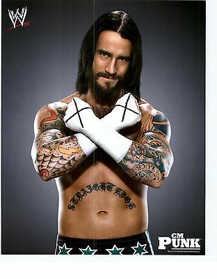CM Punk UNSIGNED 8x10 Official Promo Photo WWE WWF Wrestling Superstar