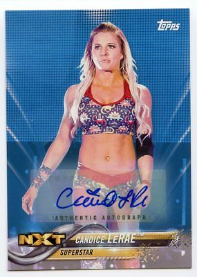 2018 Topps WWE Then Now Forever AUTO/Autograph BLUE - CANDICE LERAE #04/50