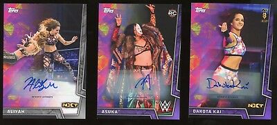 2018 Topps WWE Women Division PURLE Parallel AUTO - ASUKA #98/99