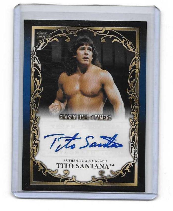 TITO SANTANA 2012 Topps WWE Auto Autograph Classic Hall Of Fame Famers HOF