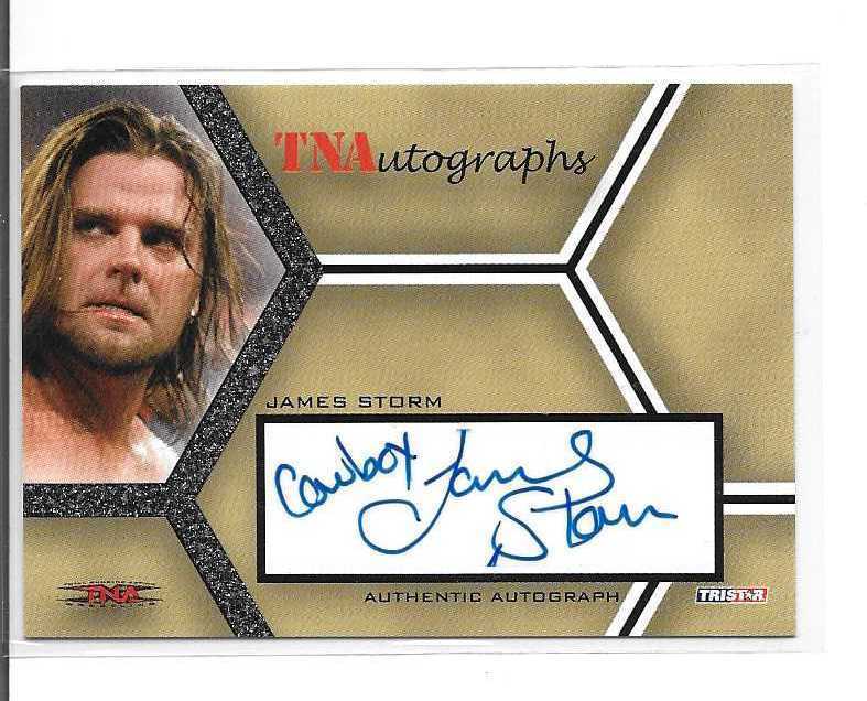 James Storm 2008 Tristar TNA wrestling impact Autograph auto A-JS  Cowboy