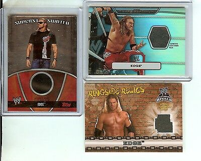 EDGE Topps WWE Relic Lot of 3 Event Worn Shirt Relic Rated R Superstar