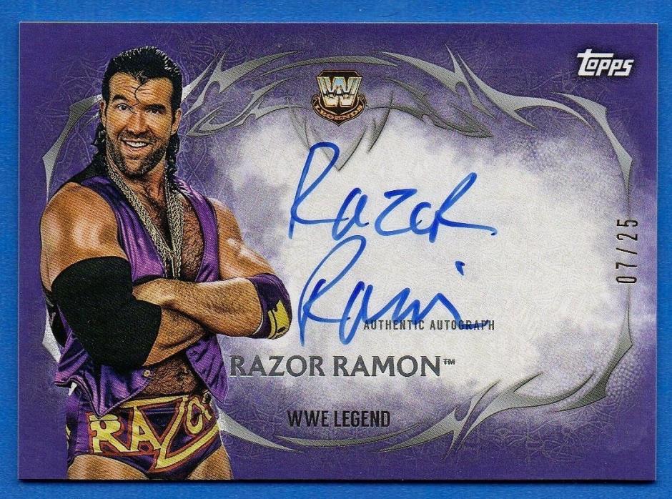 Razor Ramon 2015 Topps Undisputed Autograph 07/25 WWE Legends Signed Purple HOF