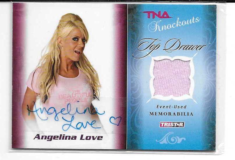 Angelina Love 09 Tristar TNA Knockouts Top Drawer Memorabilia Autograph #02/75