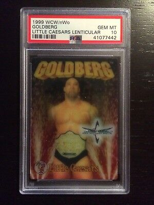 1999 WCW nWo Bill Goldberg Little Caesars Lenticular PSA 10