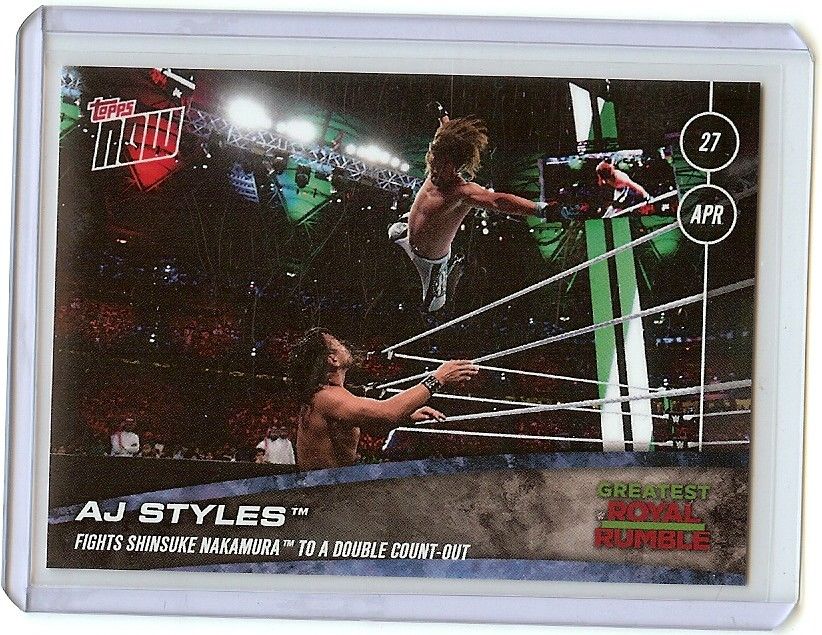 AJ STYLES WWE Topps NOW #34 Greatest Royal Rumble SP /52 Fights Shinsuke