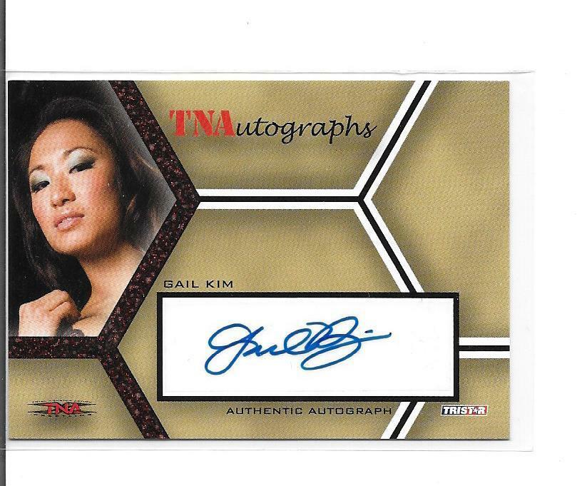 Gail Kim 2008 Tristar TNA wrestling impact Autograph auto red 04/25