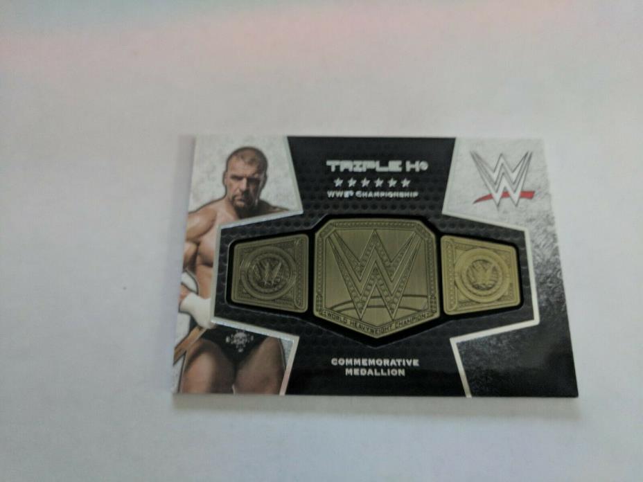 2017 Topps WWE Triple H Commemorative Medalion Championship Card /199