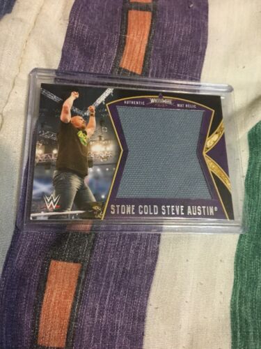 2014 WWE Topps Road To Wrestlemainia Mat Relic Of Stone Cold Steve Austin