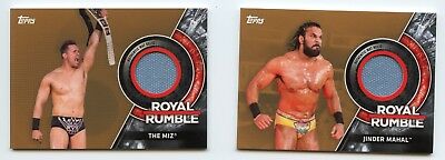 2018 Topps WWE Then Now Forever MAT RELIC - THE MIZ #125/199