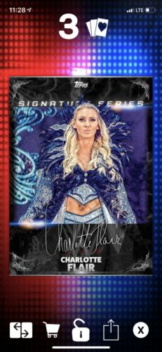 Slam DIGITAL Charlotte Flair 2018 Signature Series Silver WWE Topps