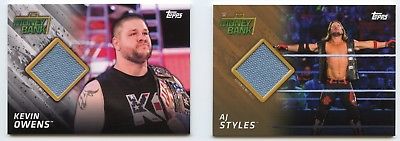 2018 Topps WWE Then Now Forever MAT RELIC - KEVIN OWENS #168/299