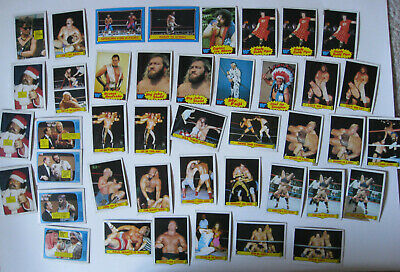 Lot of 42 Vintage Wrestling Cards Mostly 1985 Topps (Some Dups)