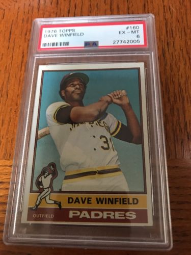 1976 Topps Dave Winfield Padres/Yankee Hof`er #160 MLB Card PSA 6