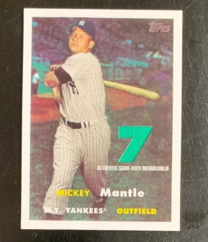 2007 TOPPS MICKEY MANTLE MMR-57 GAME USED MEMORABILIA RELIC CARD NY YANKEES
