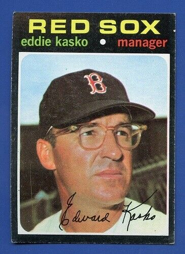 1971 Topps # 31 Eddie Kasko  Boston Red Sox  EX  SET BREAK  Additional ship free