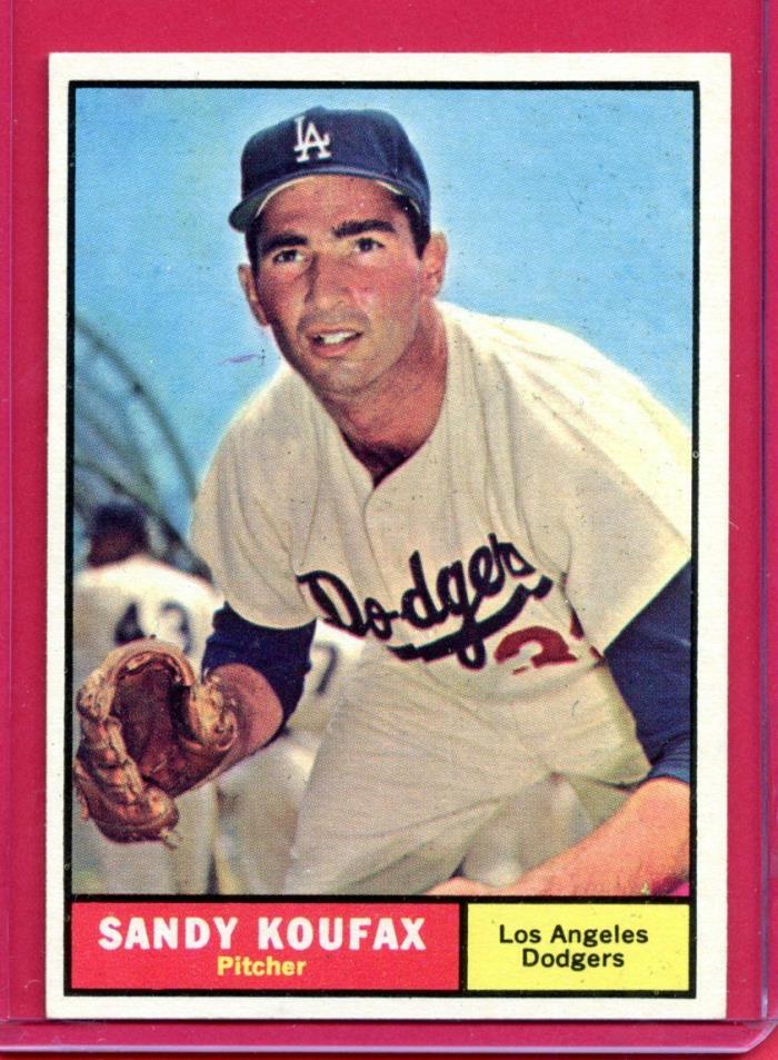 1961 Topps Baseball Card # 344 r Sandy Koufax EX - EXMINT