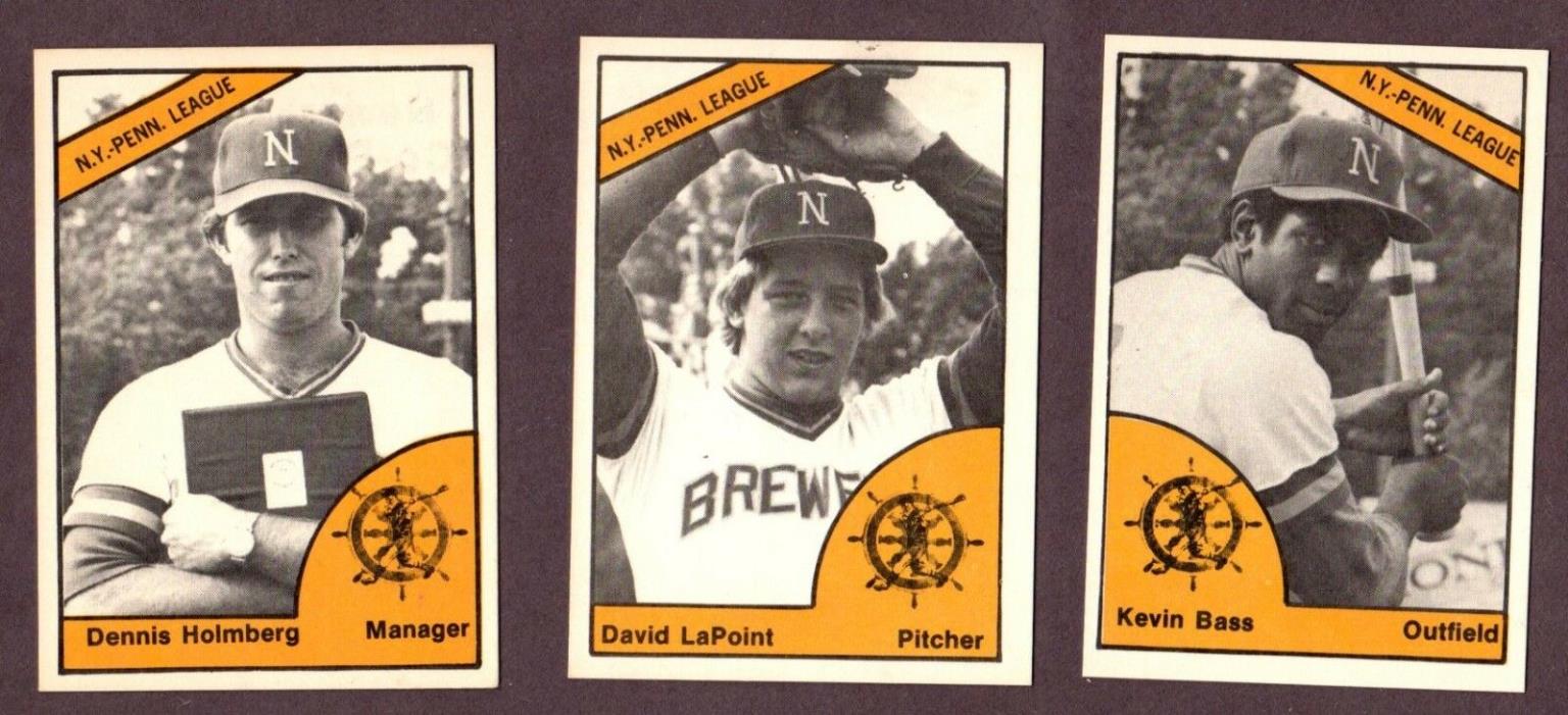 1977 TCMA NEWARK CO-PILOTS 29 CARDS TEAM SET w/ KEVIN BASS, DAVE LAPOINT