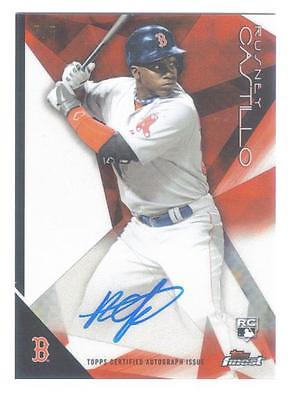 2015 TOPPS FINEST AUTO RUSNEY CASTILLO ROOKIE AUTOGRAPH RED REFRACTOR 5/5