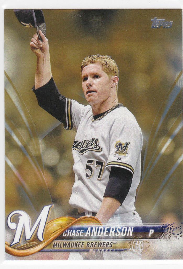2018 Topps Chase Anderson-Brewers- Card #54-GOLD #rd 1819/2018