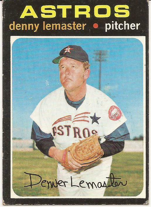 1971 Topps SEMI-HIGH # 636 - DENNY LEMASTER - ASTROS - EX - FREE SHIPPING